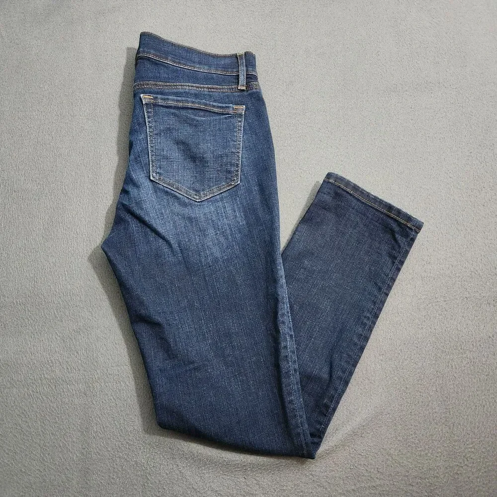Ann Taylor LOFT Cropped Jeans Women 27/4 Dark Wash Low Rise Skinny